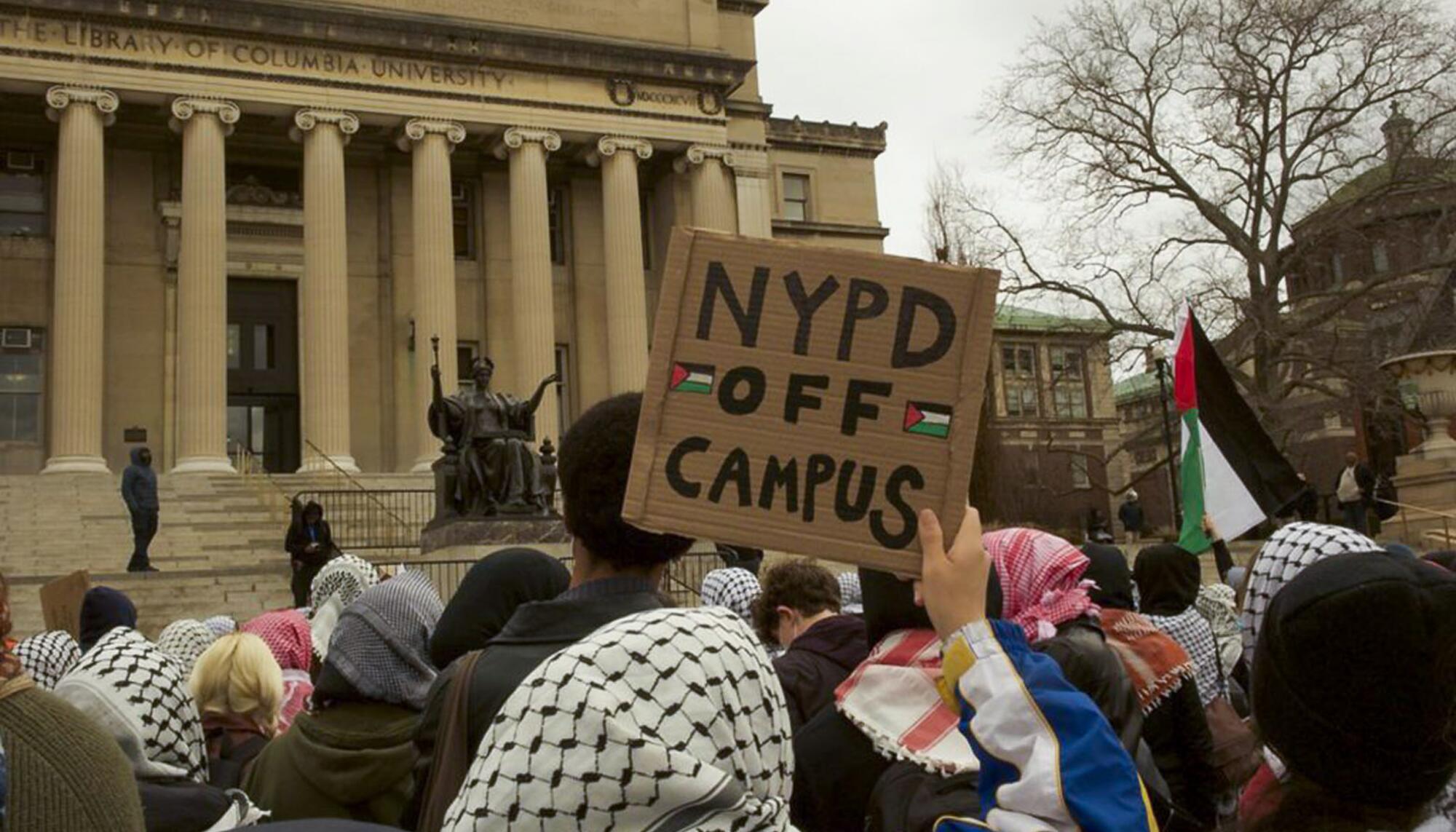 Protestas arrestos por Palestina EEUU